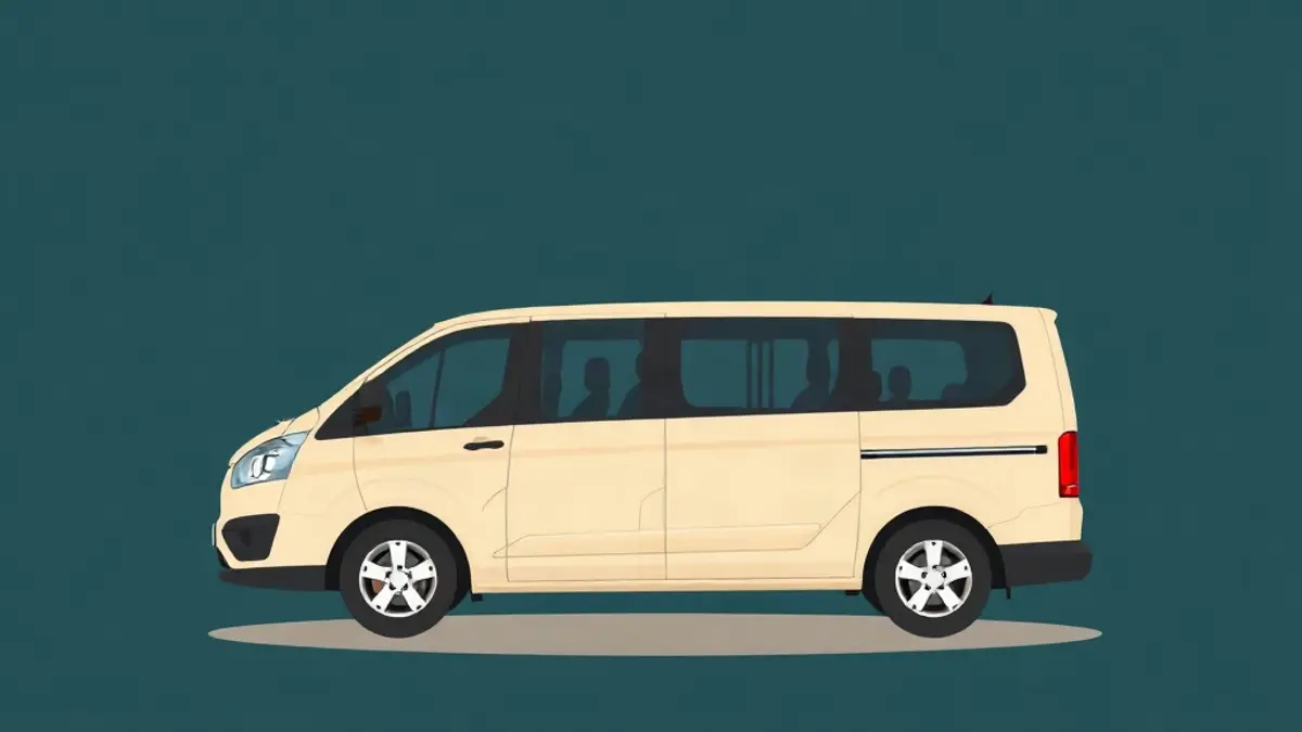Abstract illustration accompanying: 7-Seater Car Rental in Dubai