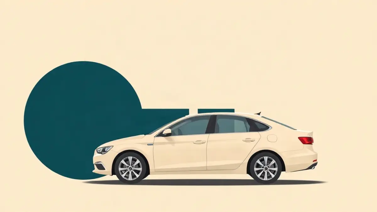 Abstract illustration accompanying: Car Rental Requirements in Dubai: Documents and Licences