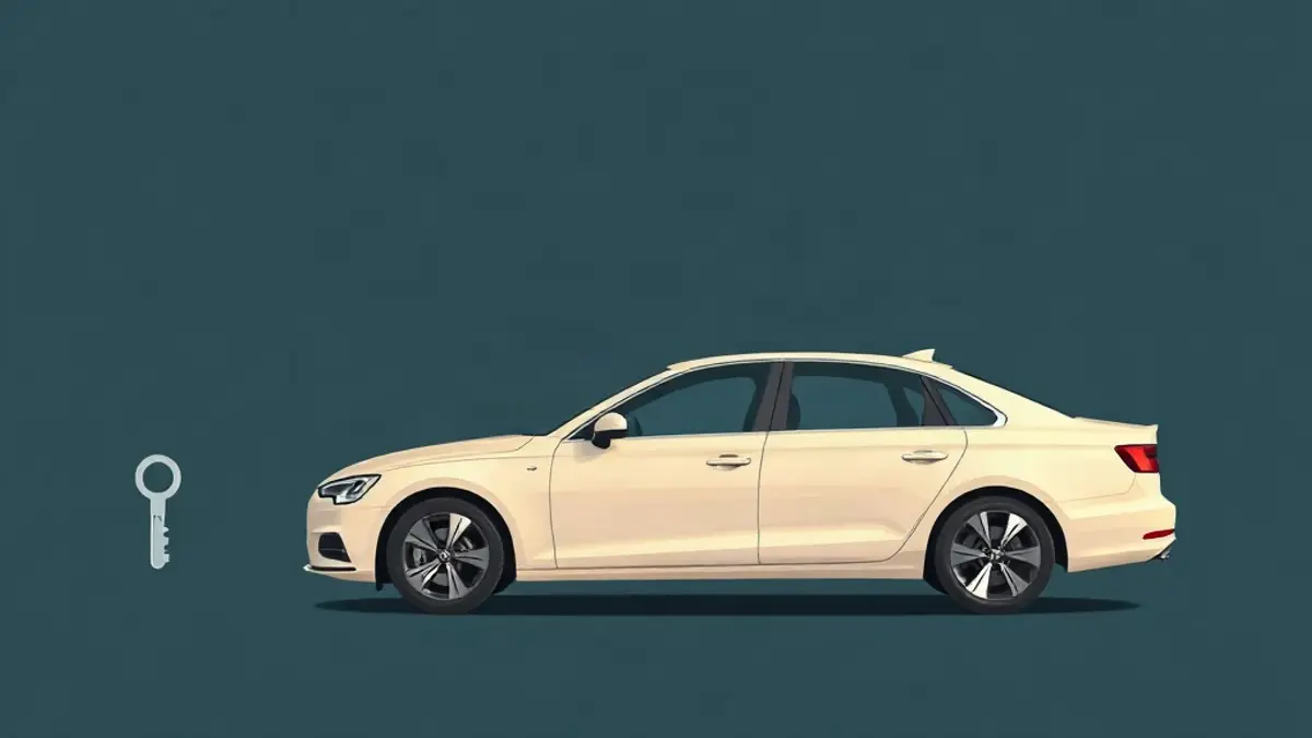 Abstract illustration accompanying: Car Rental vs Leasing in Dubai