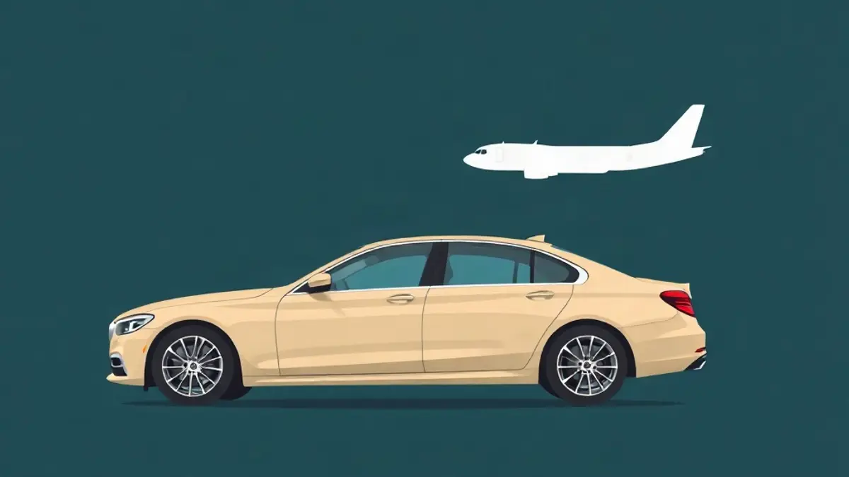 Abstract illustration accompanying: Dubai Airport Car Rental (DXB)