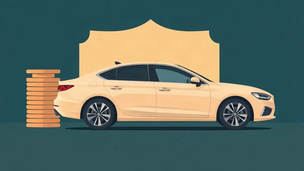 Abstract illustration accompanying: How to Avoid Car Rental Problems and Scams in Dubai