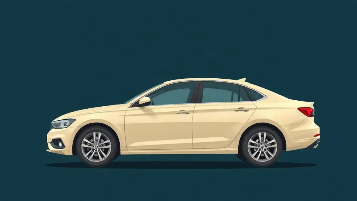 Abstract illustration accompanying: How to Rent a Car in Dubai, Step by Step