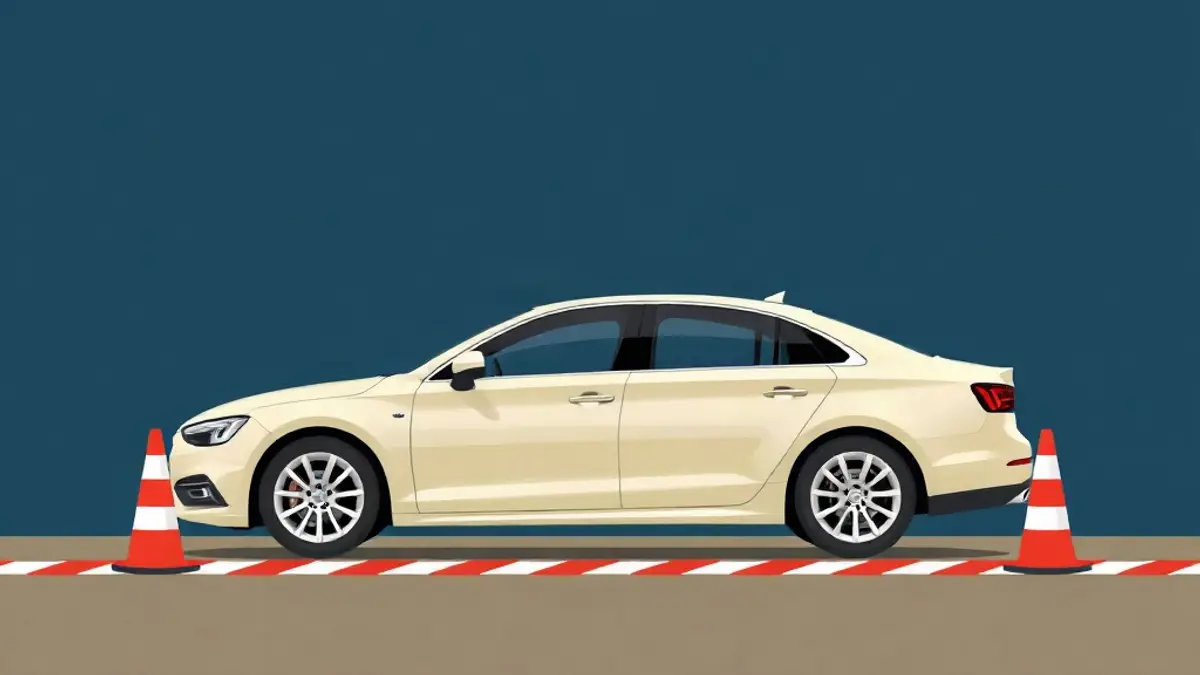 Abstract illustration accompanying: Parking a Rental Car in Dubai
