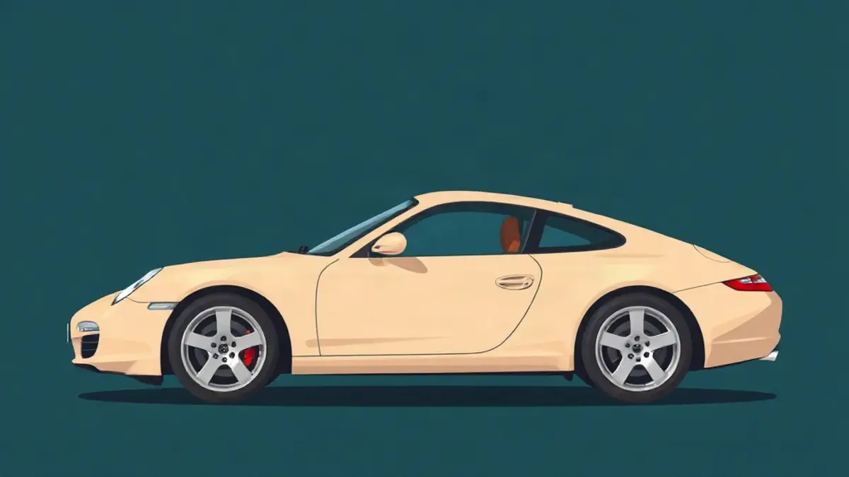 Abstract illustration accompanying: Porsche Rental in Dubai