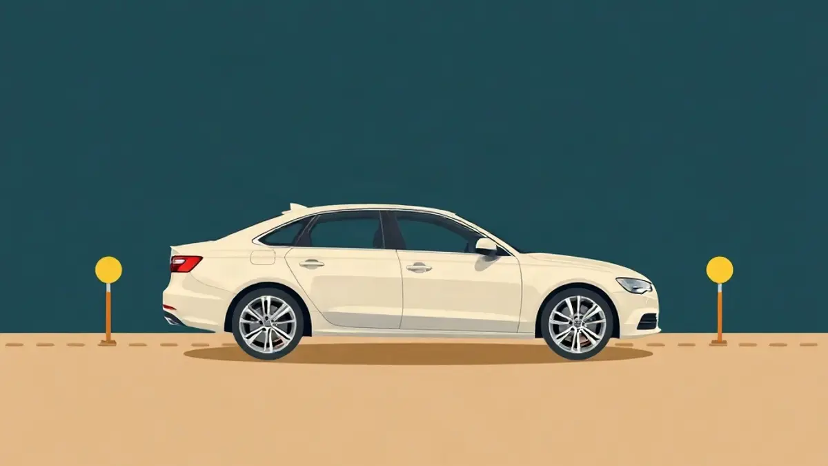 Abstract illustration accompanying: Inspecting a Rental Car at Pickup in Dubai
