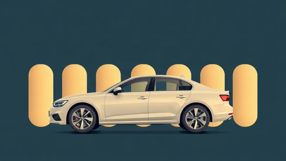 Abstract illustration accompanying: Car Rental Periods in Dubai: Daily, Weekly, Monthly and Long-Term