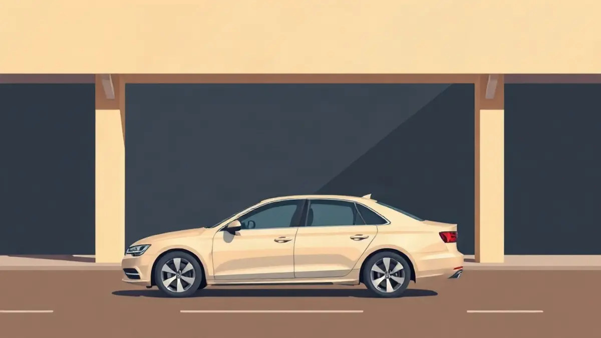 Abstract illustration accompanying: How Salik Tolls Work on a Rental Car in Dubai