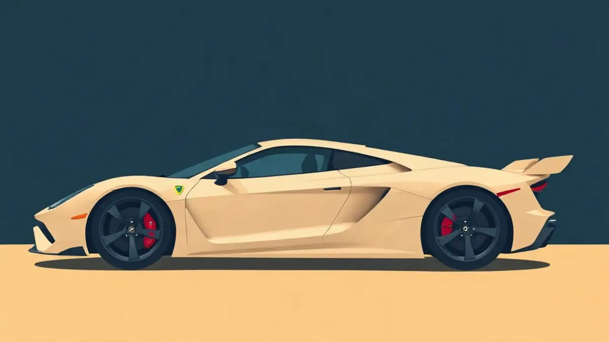 Abstract illustration accompanying: Supercar Rental in Dubai